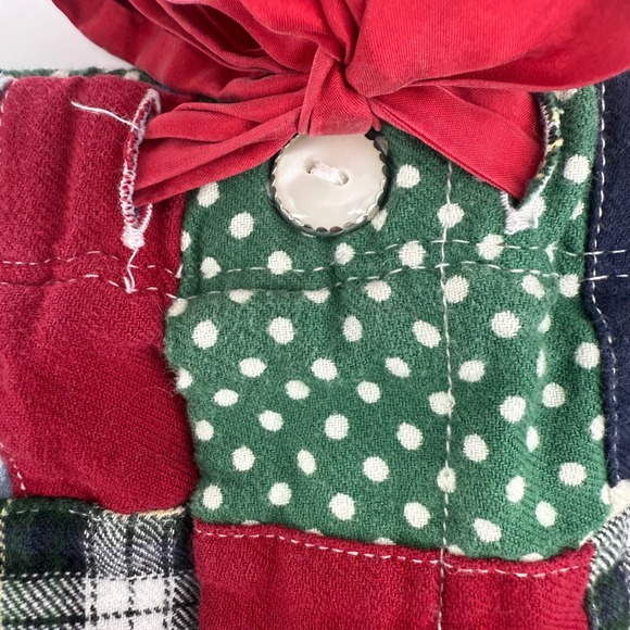 Aerie Patchwork Pajama Shorts Women's M Red Blue Green Plaid Stars Polka Dot - Picture 2 of 9